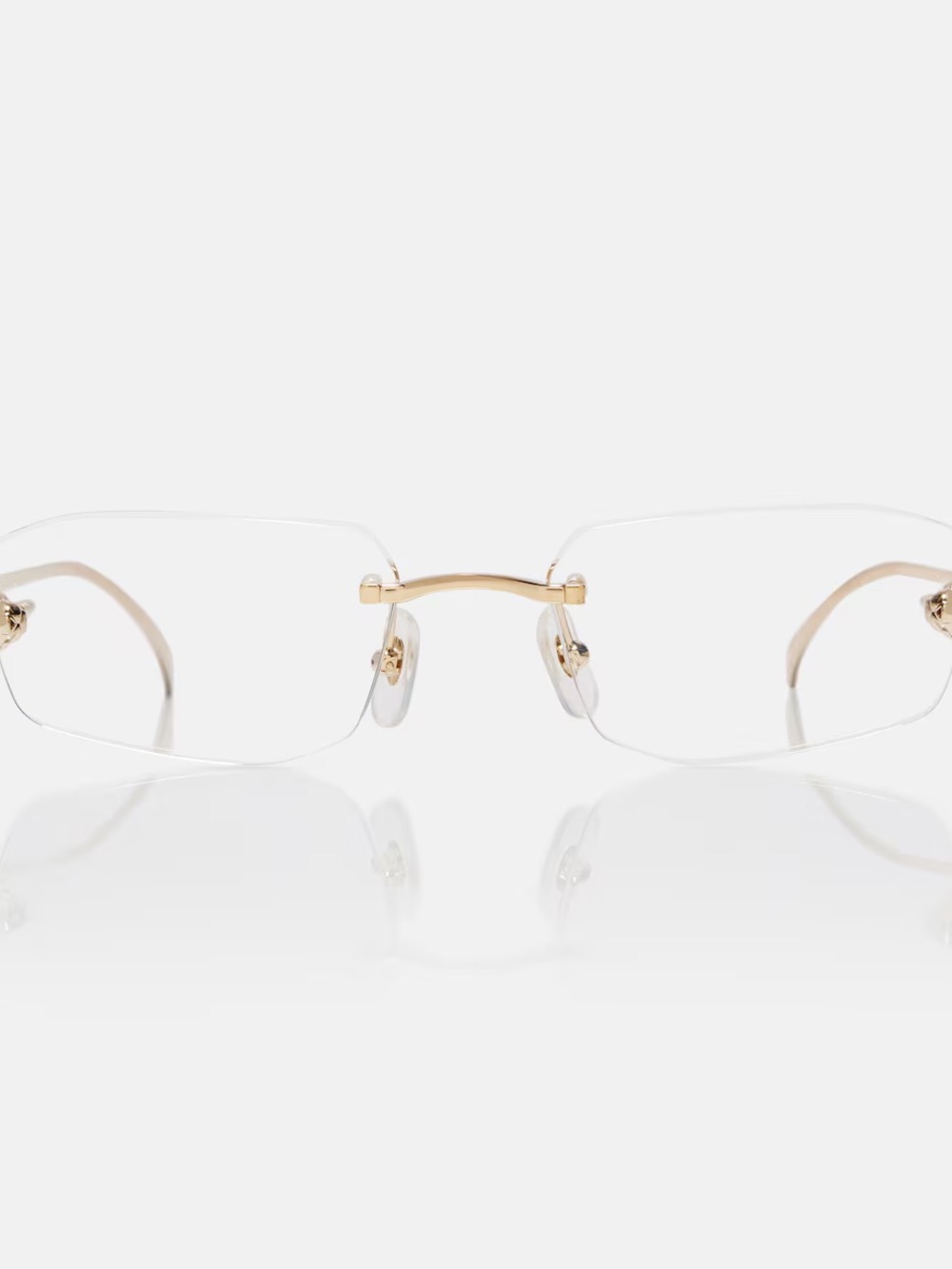 Cartier - panthère de Cartier Rimless Gold-Tone Eyeglasses - Picture 3 of 8
